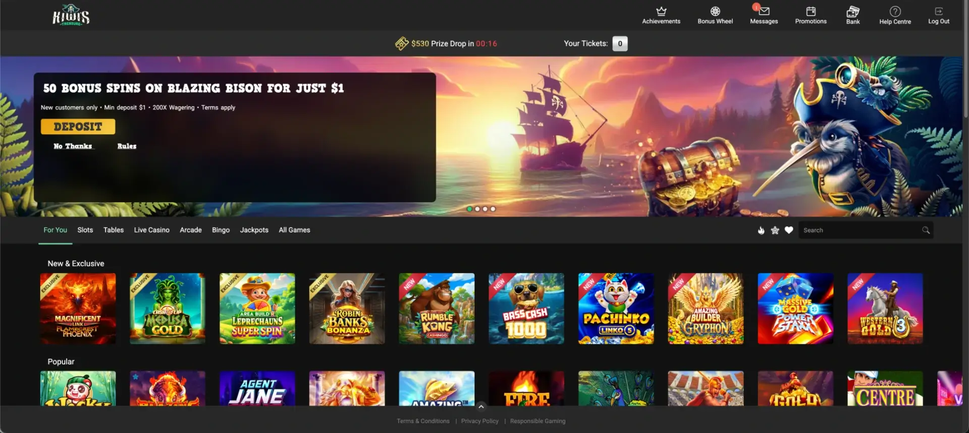 Is there a Kiwi Treasure app for Android or iOS? at Kiwi's Treasure Casino